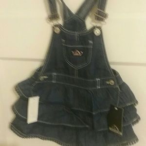 Jordache, 5T, girl's dark blue denim jumper